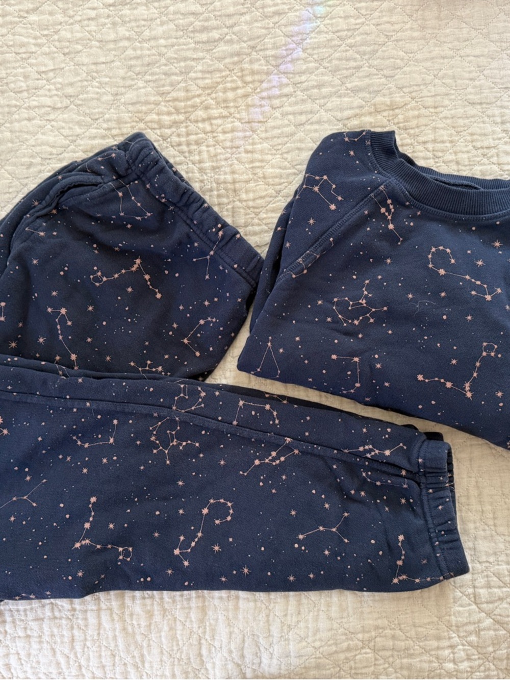 Spiritual Gangster Blue and Gold Constellation Print Sweatshirt & Joggers Set